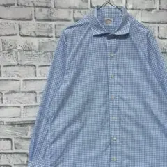 ブルックスブラザーズ長袖シャツ！ブルーギンガムチェックM 0312