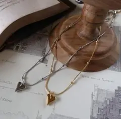 金属アレルギー対応 サージカルステンレス ニュアンス ハート ネックレス