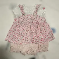 ミキハウス　うさこ　花柄ロンパース