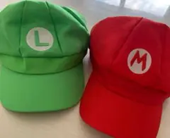 ハロウィン　大人気　マリオ　ルイージ　セット　赤　緑　コスプレ　帽子