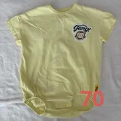 ★送料込み★サイズ70 ベビー半袖ロンパース　おさるのジョージ