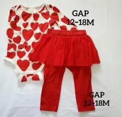 GAP ハート柄ロンパースとレギンスセット 12-18M　８０サイズ