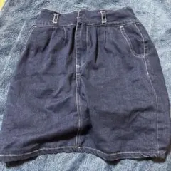 デニムタイトスカート 前ポケット付き