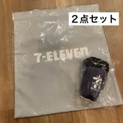 セブンイレブン トートバッグ グレー ぬいぐるみチャーム ハッピーくじ2点セット