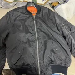 MA1 ベスト ジャケット 裏オレンジ 袖外し可能 ボンバージャケットryu