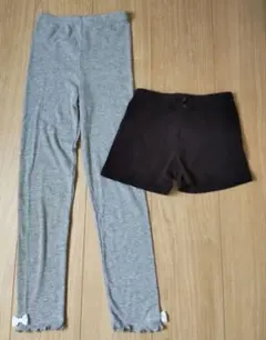 レギンス、黒パンツセット　130