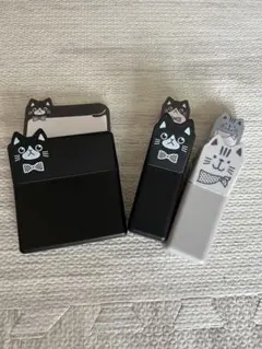 猫デザイン 付箋ケースセット