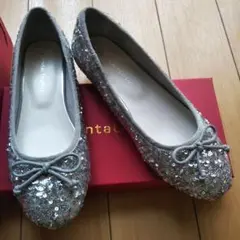 オリエンタルトラフィック シルバー バレエシューズ