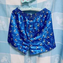 スヌーピー ショートパンツ ルームウェア パジャマ 青 L 古着 ジョークールのサムネイル