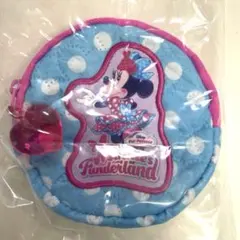 ミニーのファンダーランド　カプセルトイ　ポーチ　水色