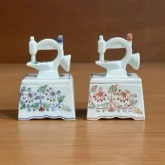 有田焼 よざん窯 蔓草文 ミシン型小物入れ 染錦・赤絵2個セット☆ 有田焼 よざん窯 蔓草文 ミシン型小物入れ 染錦・赤絵2個セット
