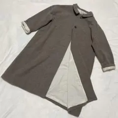 レース背裏ウール混コート　サマンサモスモス　モカ