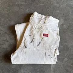 80s USA製 Dickies ダブルニー ペインターパンツ ホワイト W36