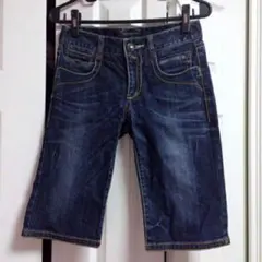 ★レア【超美品】バーバリーブルーレーベル/デニムハーフパンツ25(M)★