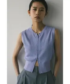 【STYLEMIXER】2WAYコンパクトジップニットベストのサムネイル