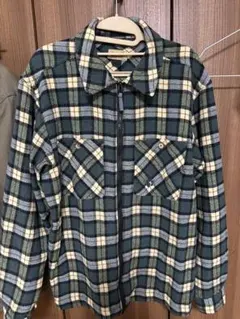 【希少/90s】ジャックウルフスキン ジップアップ ネルシャツ 旧ロゴ トルコ製