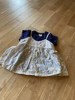 petit main 花柄Tシャツ90