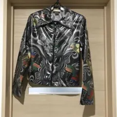 総柄 短丈 ジップアップジャケット USA製