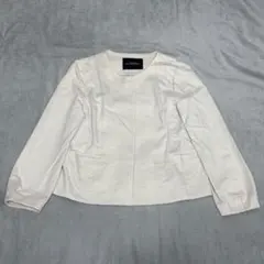 UNITED ARROWS グリーンレーベル リネン ノーカラージャケット M