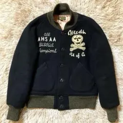 【良品】SUGARCANE STYLE EYES　スタジャン スカル　ワッペン