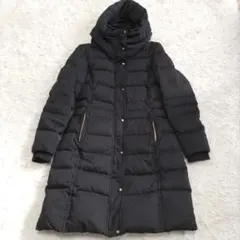ZARA　ザラ　ダウンコート　黒金　ロング　Aライン　ファー