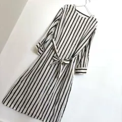 特価☆人気☆スローブイエナ☆ロングシャツワンピース　ストライプ　ベルト
