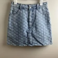 Darich ダーリッチ DR柄 デニム ミニスカート アイスブルー M
