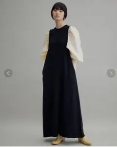 ボリュームスリーブ ロングワンピース