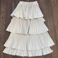 CLEA ボリュームティアードスカート　アイボリー