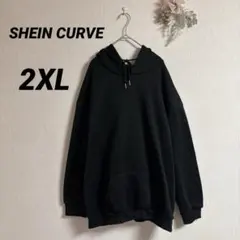【美品✨】SHEIN CURVE レディースパーカー 2XL ブラック 蝶