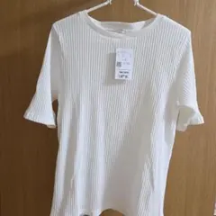 CINEMA CLUB リブカットソー ホワイト LL 新品