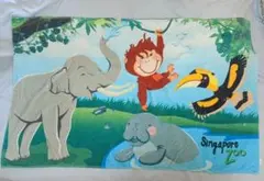 Singapore Zoo アニマル柄 タオル