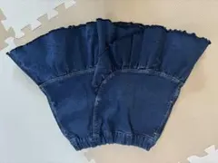 フリル付きデニムスカート