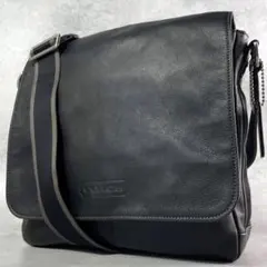 【極美品✨】COACH オールレザー メッセンジャーバッグ 黒 F70555