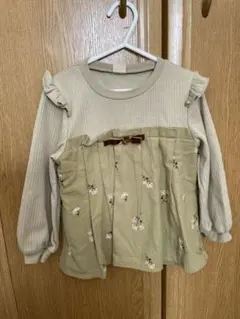 110サイズ　petit main 長袖カットソー ベージュ