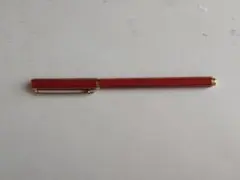 万年筆 レッド ゴールドカラー キャップ式 - メルカリ