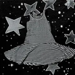 ボーダーキャミワンピ CECIL McBEE 黒白細身ミニ丈ノースリーブ