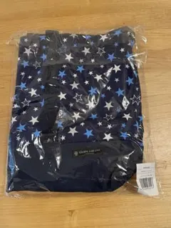 星柄 ネイビー マチ付きレッスンバッグ