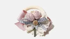 ハンドメイド 花モチーフ ヘアクリップ