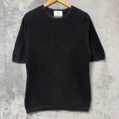 【L1511】 STUDIOUS サーマル ワッフルTシャツ サイズM ブラックのサムネイル