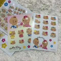 サンリオ　ハローキティ　日焼けキティ　セリア　ギャル　シール　ステッカー