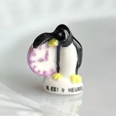 新品　フランス　フェーブ　9時担当　ペンギンさん　時計　動物
