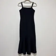 JUNOAH ジュノア ダブルストラップ　スリット　キャミワンピース　Sのサムネイル