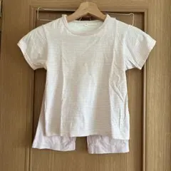 無印　パジャマ　上下　綿100% 110cm ピンクのサムネイル