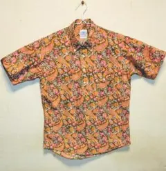The Baggy アロハシャツ プルオーバー半袖 オレンジブラウン花柄のサムネイル