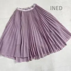 【INED】イネド プリーツロングスカート ラベンダー サイズ9のサムネイル