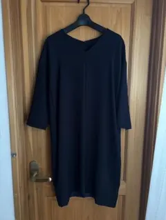 リミットレスラグジュアリー ワンピース 38 ネイビー 膝丈 5~7分袖