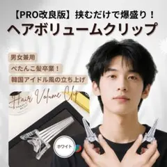 PRO 改良版 ヘアボリュームピンチャー 前髪 レディース メンズ 白のサムネイル