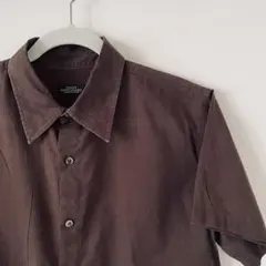 【匿名配送】MADS NORGAARD ブラウン 半袖シャツ：M