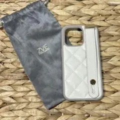 iPhone14pro 白×ベージュ×ゴールド　落下防止